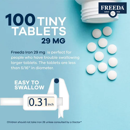 Vista 6 de Freeda Suplemento de hierro - Tabletas de hierro fumarato ferroso