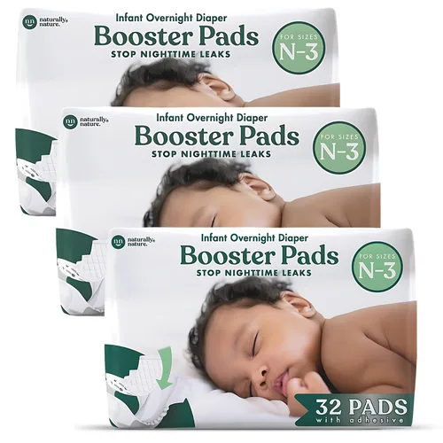 Vista 10 de Naturally Nature Almohadillas elevadoras de pañales con protección contra fugas durante la noche, para mojadores pesados, forros de pañales