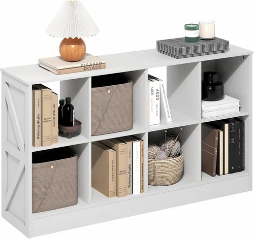 Vista 20 de Furinno Viola Estantería de Libros, Librero de 3 Niveles, Organizador de Almacenamiento en Cubos Estantería con Estante Abierto, con Contenedores
