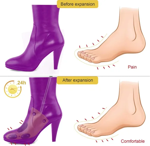 Vista 4 de Jrooupmy Estirador de zapatos para botas, 1 par de estiradores de botas de cuero, estirable de botas vaqueras para mujer 5.5-10