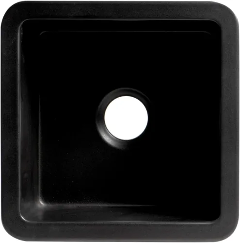 Vista 6 de ALFI brand ABF1818S-BM - Fregadero de cocina, negro mate