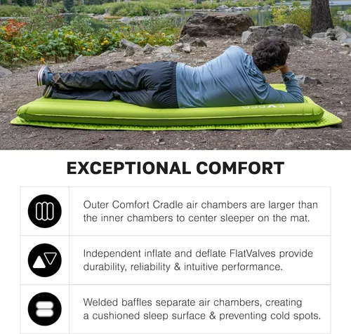 Vista 4 de Exped Ultra - Ultraligero Inflable Mochilero Colchoneta de Dormir, Estera de Aire Ligero para Acampar y Sender