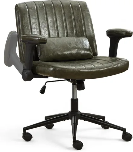 Vista 11 de Criss Cross Office Chair with Wheels,Chenille Beige