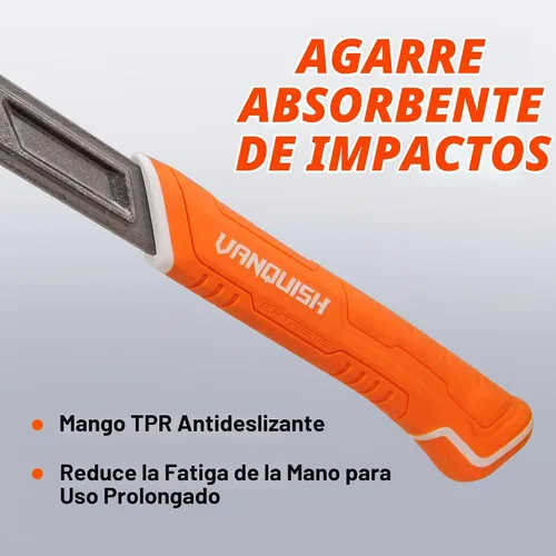 Vista 8 de Vanquish 11oz - Martillo de carpintero de titanio con gancho recto para arrancar, cara lisa, buscador de clavos magnético, diseño forjado de una