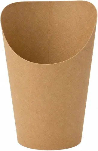 Vista 13 de Restaurantware Bio Tek - Recipientes de papas fritas de 12 onzas, 100 tazas desechables de charcutería, diseño inclinado, redondo, a rayas, de Azul