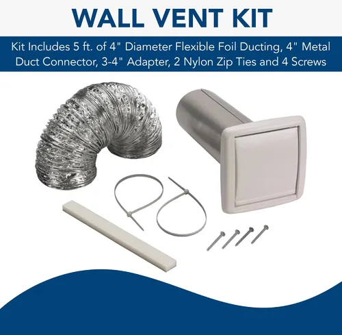 Vista 8 de Broan-NuTone WVK2A - Kit de conductos de pared flexible para ventiladores de ventilación, kit de conductos de 9 piezas, 4 pulgadas