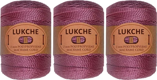 Vista 16 de Cordón de macramé de poliéster de 0.059-0.079 in, 3 madejas (3 x 153 yardas), cuerda de macramé 100% polipropileno de alta calidad, bolsa