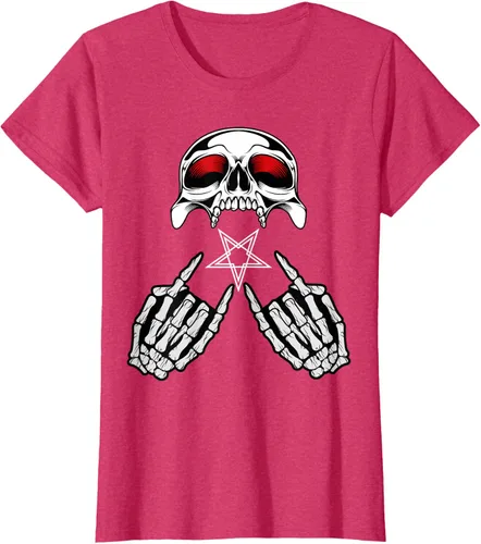 Vista 9 de Camisas de metal pesado con diseño de abanico de metal Negro