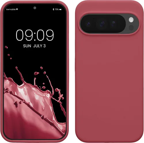 Vista 140 de kwmobile Funda Compatible con Google Pixel 6 Pro - Funda de teléfono de silicona TPU con acabado suave - Azul Arrecife