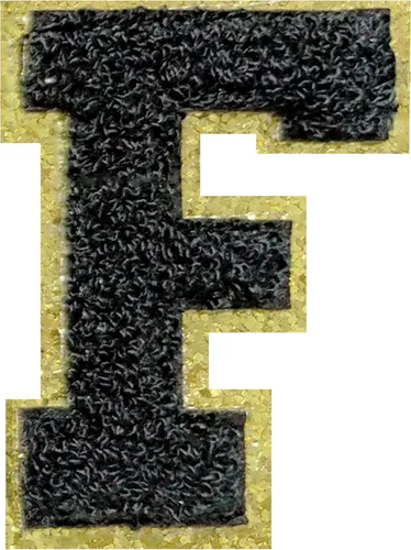 Vista 96 de 4 parches de letras de felpilla negra, parches de letras termo-adhesivas de 2.2", parches de letras de felpilla para ropa (S)