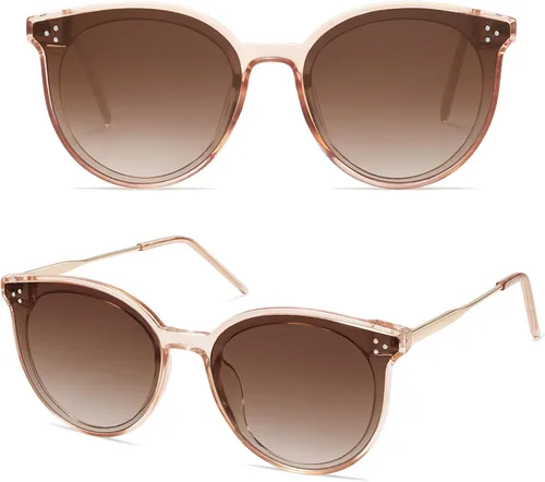 Vista 2 de SOJOS Gafas de sol clásicas redondas de gran tamaño para mujeres y hombres