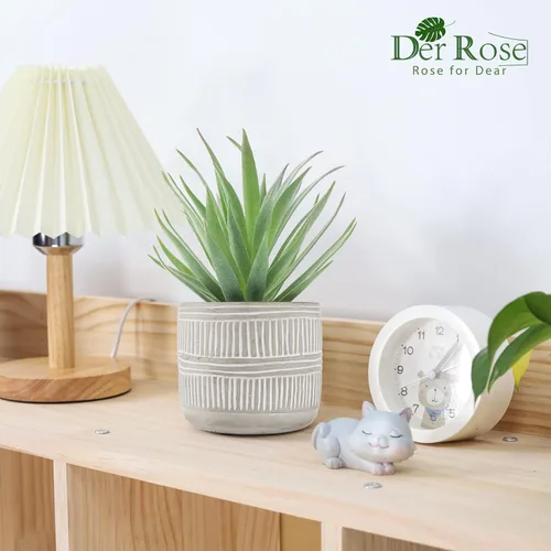 Vista 5 de Der Rose Plantas Suculentas Artificiales en Macetas para Habitación, Hogar, Baño, Dormitorio, Oficina, Decoración Boho Small fake plants，sturdy