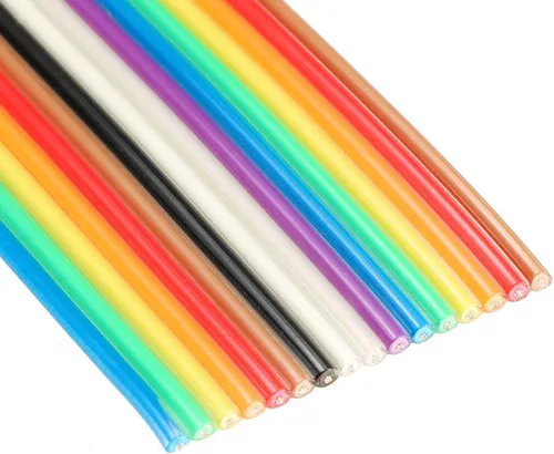 Vista 4 de uxcell Paso plano del alambre 4.2 ft m del arco iris IDC del cable de cinta 16P 16.4 ft de largo