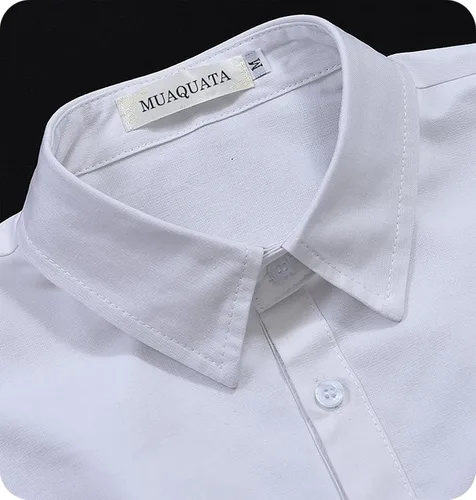 Vista 6 de Muaquta Cuello Falso Clásico de Color Sólido Cuello Dickey Desmontable Media Camisa Blusa Cuello Falso Top para Conjuntos de Mujeres Hombres