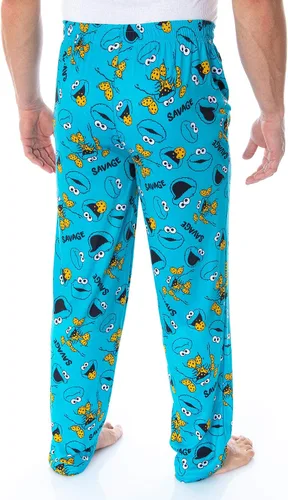 Vista 2 de Sesame Street Cookie Monster Savage - Pantalones de pijama para hombre