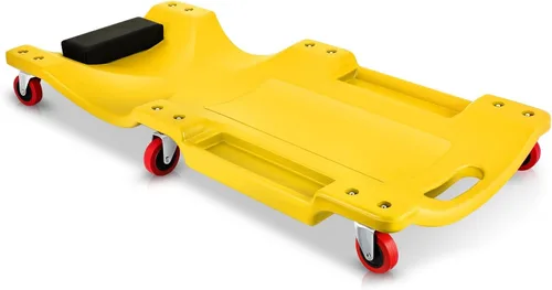 Vista 18 de Auto Dynasty Tablilla rodante de 40 pulgadas para reparación mecánica automotriz en el garaje, de perfil bajo, con luz LED y reposacabezas Negro