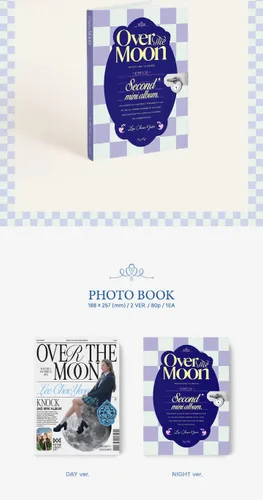 Vista 2 de Lee Chaeyeon Over The Moon 2nd Mini álbum Photobook+Pegatina+Postal+Mensaje especial+Papel de examen+Tarjeta de identificación+Tarjeta