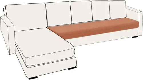 Vista 66 de UNBBRRL Fundas de cojín de asiento para sofá, elásticas, funda de cojín individual para sofá, fundas de cojín para sofá, fundas de héroe protegen