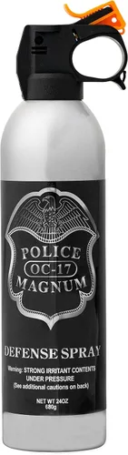 Vista 8 de Police Magnum Gran spray de pimienta para defensa personal – Táctica máxima fuerza seguridad y protección – Bote de fuego portátil negro – Fabricado