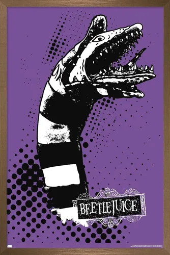 Vista 16 de Trends International Beetlejuice - Póster de pared de gusano de arena, 22.4 pulgadas de largo x 14.7 pulgadas, versión enmarcada de madera