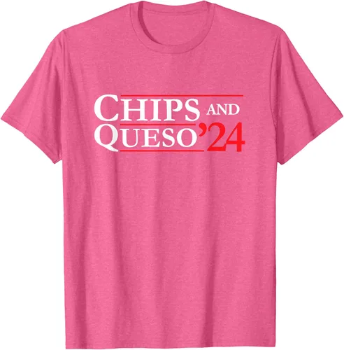 Vista 10 de Novedad 2024 Campaña electoral '24 Chips and Queso T-Shirt, Azul / Patchwork, S Azul Marino