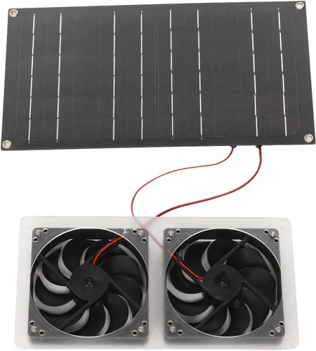 Vista 8 de Ventilador del generador solar, extractor de aire accionado solar compacto de 5 V para RV