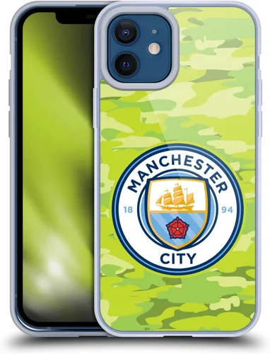 Vista 227 de Head Case Designs Funda de gel con licencia oficial del Manchester City Man City FC Blue Moon Badge Camou [protección de grado militar] compatible