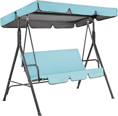Vista 10 de KYOFIS Toldo de columpio para porche, cubierta de repuesto para toldo de columpio, impermeable, resistente al viento, anti-UV, resistente, tela