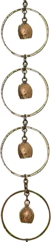 Vista 4 de Cadenas de lluvia colgantes, cadena creativa de eslabones estilo tetera creativa, corazón, mariposa, anillo, campana, cadena de lluvia con cadenas