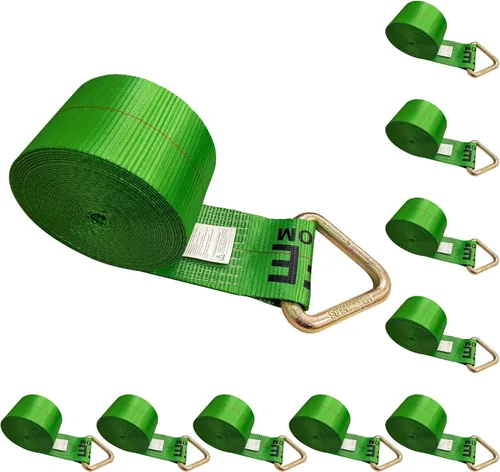 Vista 29 de Mega Cargo Control 1 paquete de correas de cabrestante de anillo en D de 3 pulgadas x 30 pies, amarres negros resistentes para control de carga