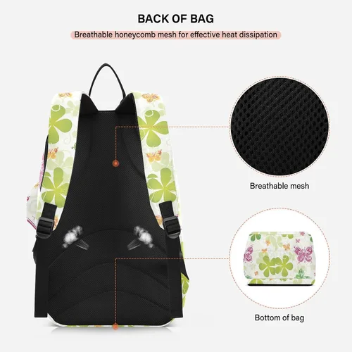 Vista 4 de Sporting Goods Tennis Bag Waterproof St Green Boho Butterfly Sport Pickleball Badminton Bag for Women, Men, Teenagers bolso para raqueta
