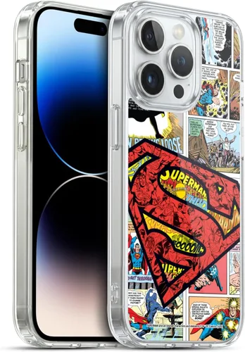 Vista 104 de Head Case Designs Funda de gel con licencia oficial de Superman DC Comics Collage Comicbook Art [protección de grado militar] compatible con Apple