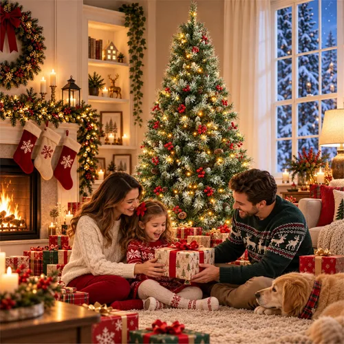 Vista 7 de Árbol de Navidad artificial con luces de 6 pies, abeto preiluminado Verde