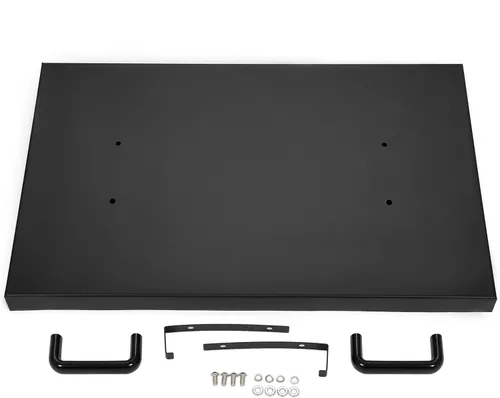 Vista 7 de Kojem Cubierta de parrilla de 28 pulgadas compatible con Blackstone frontal o trasera de la parrilla de grasa superior con dos asas, cubierta