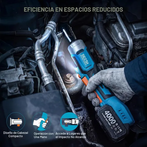 Vista 3 de Seesii 1/2" Impact Wrench & 3/8" Ratchet Combo Kit for Auto Repair