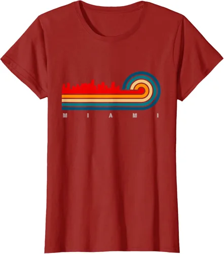 Vista 59 de Camiseta Retro City of Miami Florida, Negro