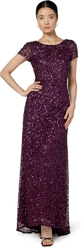 Vista 6 de Adrianna Papell Vestido de noche de mangas cortas con lentejuelas para mujer Rubor