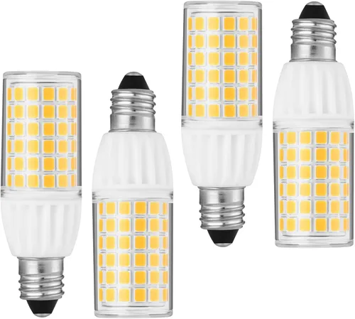 Vista 10 de Bombilla LED JD T4 de 5 W regulable – Mini candelabro – Base E11 equivalente a 50 vatios de certificación UL para techos de cocina, ventiladores