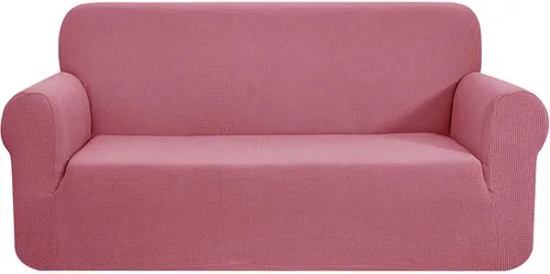 Vista 98 de CHUN YI - Funda elástica de 1 pieza para sillón grande, funda protectora suave de Jacquard con elastano, detalle de cuadros y parte inferior