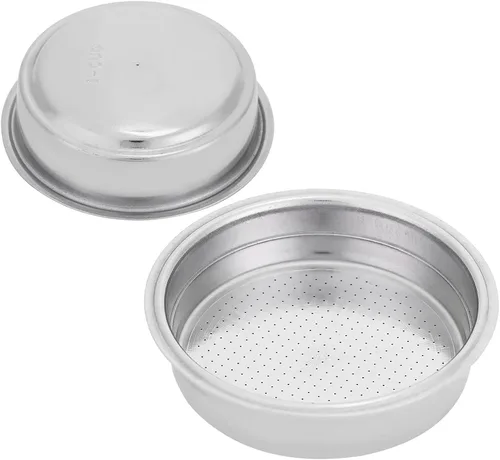 Vista 9 de Cesta de filtro de café ultrafina de acero inoxidable de doble capa, filtro poroso presurizado de 2.008 in, accesorios de repuesto para cafetera