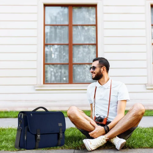 Vista 54 de MATEIN Bolsa tipo mensajero para hombres, mochila escolar para adolescentes, ligera de 17.3 pulgadas, maletín para laptop grande, bolsa cruzada