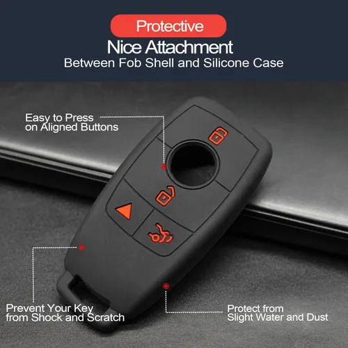 Vista 4 de 2 piezas Compatible con Mercedes Benz A C E S CLA CLS GLA GLB GLC GLE GLS G Funda para llavero de llave con protector de cadena de llaves