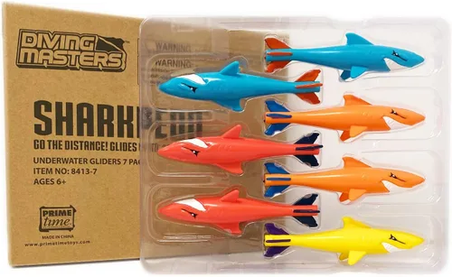 Vista 2 de Prime Time Juguetes Sharkpedo Diving Masters Underwater Gliders - Juguete de buceo en piscina, los colores pueden variar