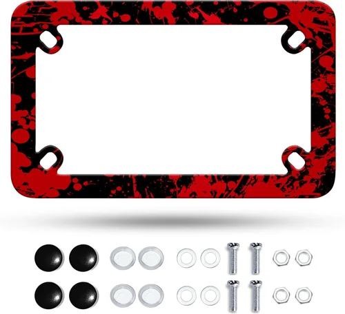 Vista 8 de Marco de placa de motocicleta Adventure Awaits - Marco de placa de acero inoxidable para senderismo de montaña, material de acero inoxidable