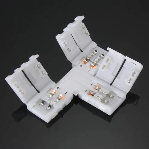 Vista 4 de Kit de Conectores para Tira LED de 2 Pines de 8mm FSJEE Incluye Conector de Esquina en Ángulo Recto de 2 Pines, Forma de T y Conector Sin Espacios