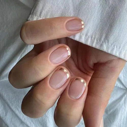 Vista 12 de 24 uñas postizas cortas, cuadradas, punta francesa blanca, pegamento, uñas postizas acrílicas con diseño de diamantes de imitación, uñas adhesivas