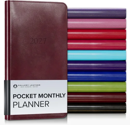 Vista 68 de Gallery Leather Agenda mensual grande 2026-2027 Acadia Navy