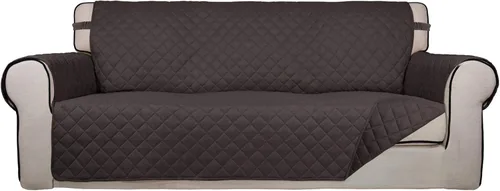Vista 136 de PureFit - Funda de sofá acolchada reversible, protector de muebles impermeable, funda de sofá lavable con espuma antideslizante y correas elásticas