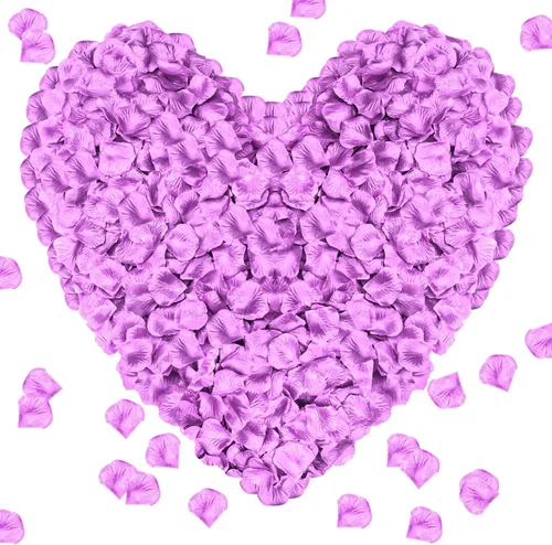 Vista 15 de Pyrrhiax 1000 pétalos de rosa artificiales, pétalos de rosa falsos para noches románticas, bodas, propuestas de decoración de flores de aniversario