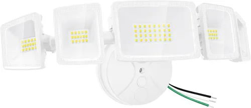 Vista 10 de Luz de inundación LED para exteriores de 120 W, luces de seguridad exteriores de 5 cabezales, 6500 K súper brillante, resistente al agua, IP65